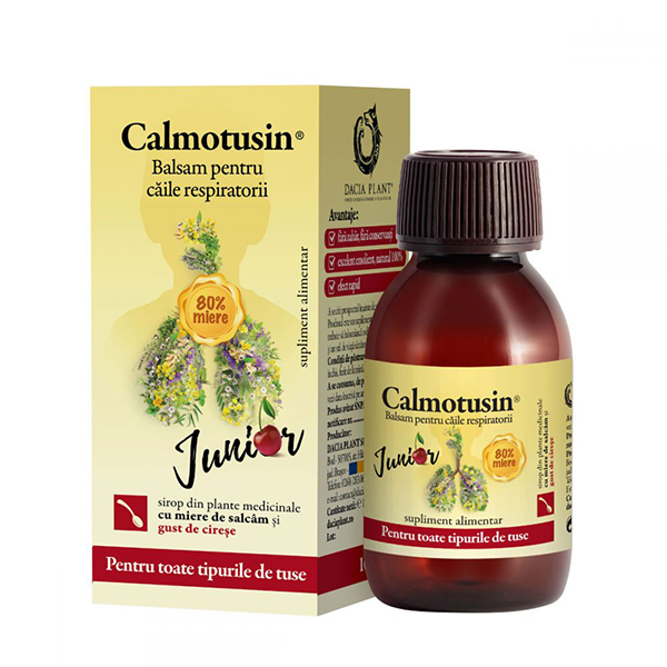 Calmotusin junior sirop cu gust de cirese Dacia Plant – 100 ml
